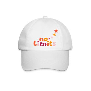 No limits in gelb orange rot - Baseballkappe - Weiß/Weiß - Vorne
