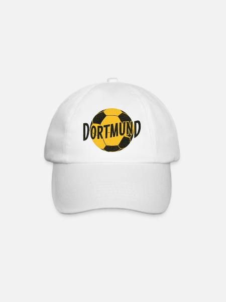 Fussball Dortmund - Baseballkappe - Weiß/Weiß