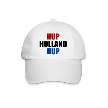 Hup holland hup - Baseballkappe - Weiß/Weiß - Vorne