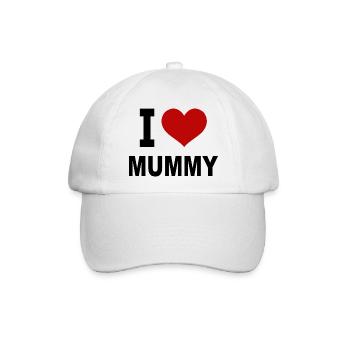 I love mummy - Baseballkappe - Weiß/Weiß - Vorne