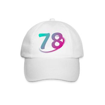 Nummer 78 mehrfarbig - Baseballkappe - Weiß/Weiß - Vorne