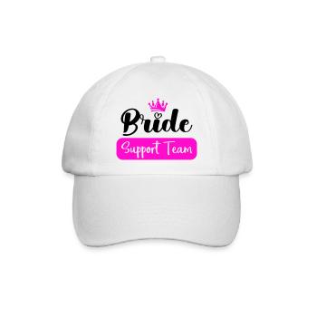 bride support team - Baseballkappe - Weiß/Weiß - Vorne
