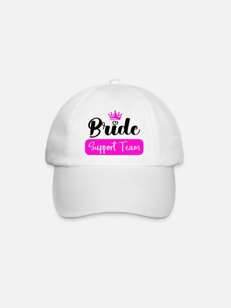 bride support team - Baseballkappe - Weiß/Weiß