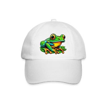 Frosch - Baseballkappe - Weiß/Weiß - Vorne