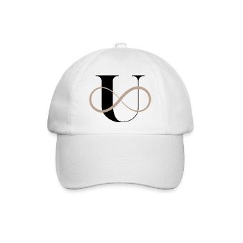 Unendlicher Buchstabe u - Baseballkappe - Weiß/Weiß - Vorne