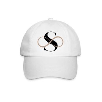 Unendlicher Buchstabe s - Baseballkappe - Weiß/Weiß - Vorne