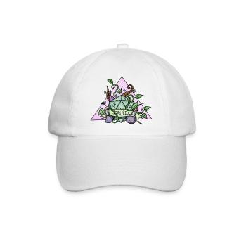 Druid | RPG | Magisch | Nerdy Stuff | Handmade | - Baseballkappe - Weiß/Weiß - Vorne