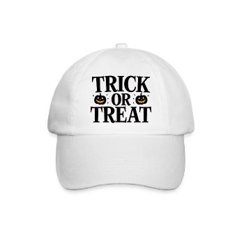 Trick or Treat - Baseballkappe - Weiß/Weiß - Vorne