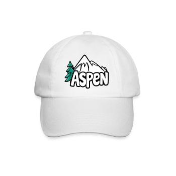 Aspen Colorado USA - Baseballkappe - Weiß/Weiß - Vorne