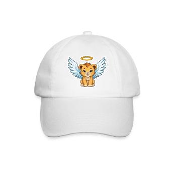 Engel-Löwe mit Flügeln - Baseballkappe - Weiß/Weiß - Vorne