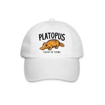 Platopus - Theory of Forms Philosophie - Baseballkappe - Weiß/Weiß - Vorne