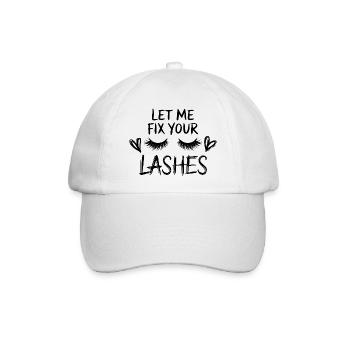 Präzision für perfekte Wimpern - Baseballkappe - Weiß/Weiß - Vorne