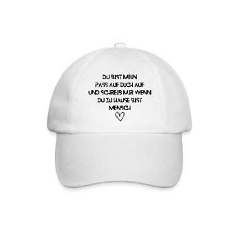 Wahre Liebe Mein Schatz Lieblingsmensch Liebe dich - Baseballkappe - Weiß/Weiß - Vorne