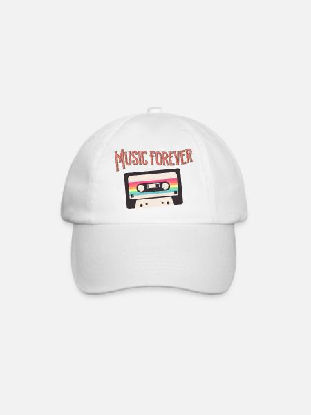 Music forever - Baseballkappe - Weiß/Weiß