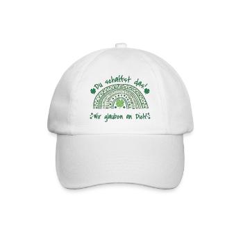 Du schaffst das! - Wir glauben an dich! - Baseballkappe - Weiß/Weiß - Vorne