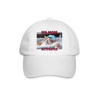 Spa-Modus Katze - Baseballkappe - Weiß/Weiß - Vorne