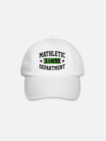 Mathletic Abteilung - Baseballkappe - Weiß/Weiß