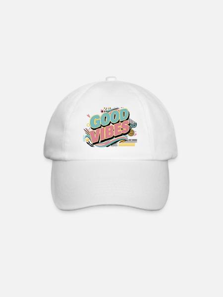 Seien Sie positiv - Baseballkappe - Weiß/Weiß