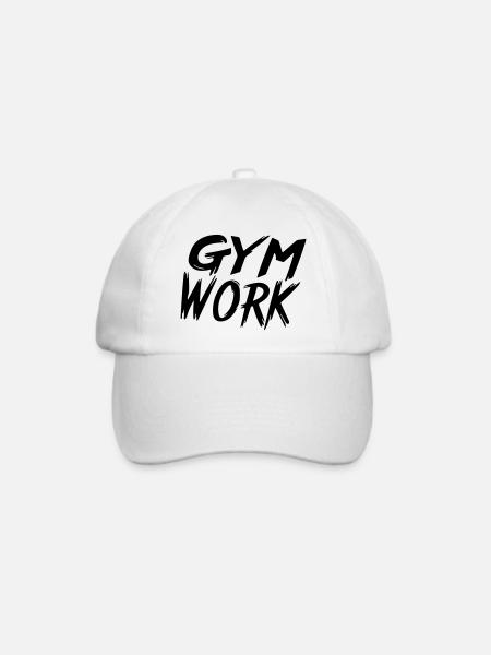 Fitnessstudioarbeit - Baseballkappe - Weiß/Weiß