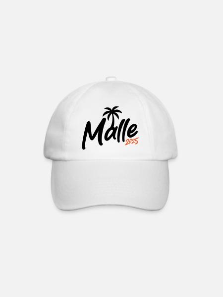 Malle 2025 palme - Baseballkappe - Weiß/Weiß