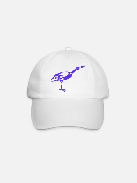 Geometrischer Kubismus der modernen Stork Digital Era - Baseballkappe - Weiß/Weiß