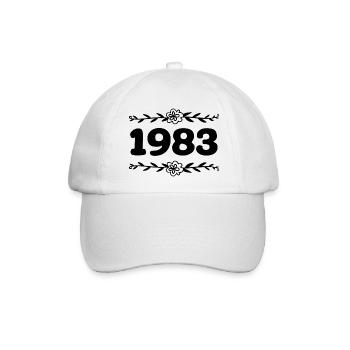 1983 Jahrgang 1983 Retro 1983 Jubiläum 1983 - Baseballkappe - Weiß/Weiß - Vorne