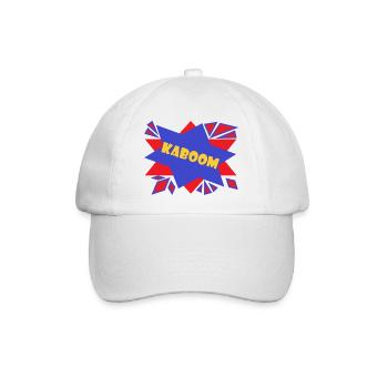 Komischer Kaboom - Baseballkappe - Weiß/Weiß - Vorne