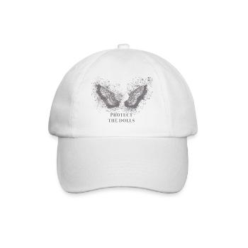 angelwings,protect the dolls, engelsflügel, lgbt - Baseballkappe - Weiß/Weiß - Vorne