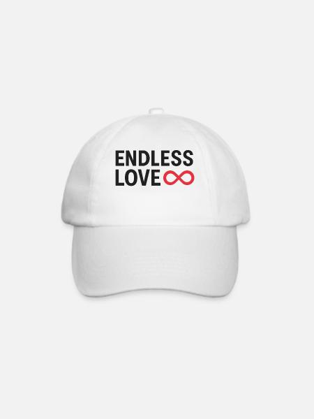 Unendliche Liebe Infinity Design - Baseballkappe - Weiß/Weiß