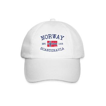 Norway - Norge - Norwegen - Scandinavia - 1905 - Baseballkappe - Weiß/Weiß - Vorne
