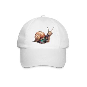 Yakuza Snail – Die langsame Tinte - Baseballkappe - Weiß/Weiß - Vorne