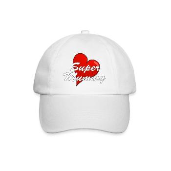 SUPER MUMMY - Baseballkappe - Weiß/Weiß - Vorne