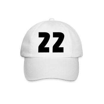 22 - Baseballkappe - Weiß/Weiß - Vorne