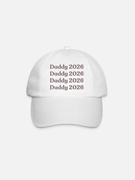 Daddy 2026 - Baseballkappe - Weiß/Weiß