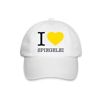 I love Spiegelei - Baseballkappe - Weiß/Weiß - Vorne