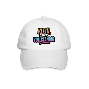 Klein, aber Vollständig - Baseballkappe - Weiß/Weiß - Vorne
