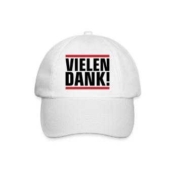 Vielen Dank Dankeschön - Baseballkappe - Weiß/Weiß - Vorne