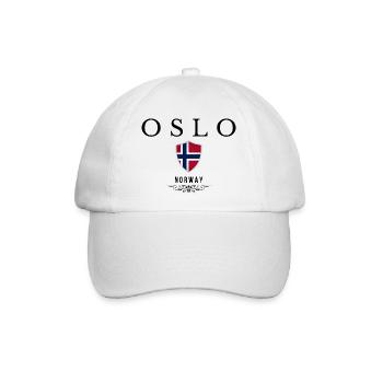 Souvenir Oslo, Oslo Norwegen - Baseballkappe - Weiß/Weiß - Vorne