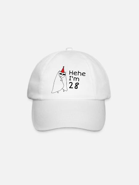 28-jähriges Jubiläum – 28-jähriges Jubiläumsgeschenk - Baseballkappe - Weiß/Weiß