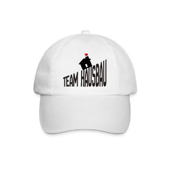 Team Hausbau - Baseballkappe - Weiß/Weiß - Vorne