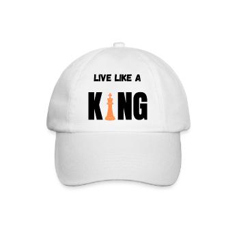 Orange King auf schwarzem Hintergrund - Baseballkappe - Weiß/Weiß - Vorne