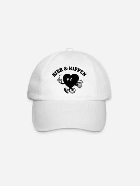 Bier und Kippen - Baseballkappe - Weiß/Weiß