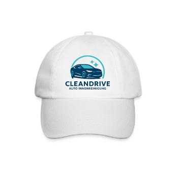 CleanDrive Auto Innenreinigung - Baseballkappe - Weiß/Weiß - Vorne