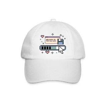Welcome To The Old Web Retro Internet - Baseballkappe - Weiß/Weiß - Vorne
