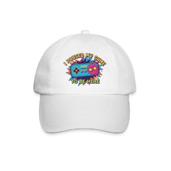 Retro Controller Meme Tee - Baseballkappe - Weiß/Weiß - Vorne
