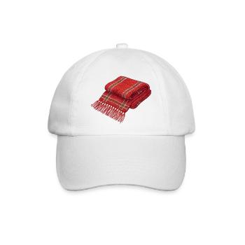 Weihnachtsschal im bestickten Look (bedruckt) - Baseballkappe - Weiß/Weiß - Vorne