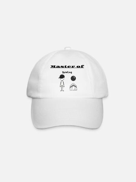 Meister des Bowlings - Baseballkappe - Weiß/Weiß