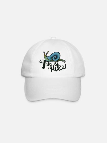 Take a Hike Snail Adventure - Baseballkappe - Weiß/Weiß