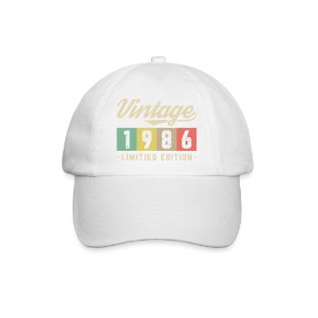 Vintage 1986 Limitierte Edition - Baseballkappe - Weiß/Weiß - Vorne