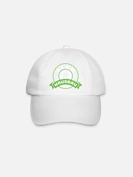 Team Hausbau Emblem - Baseballkappe - Weiß/Weiß